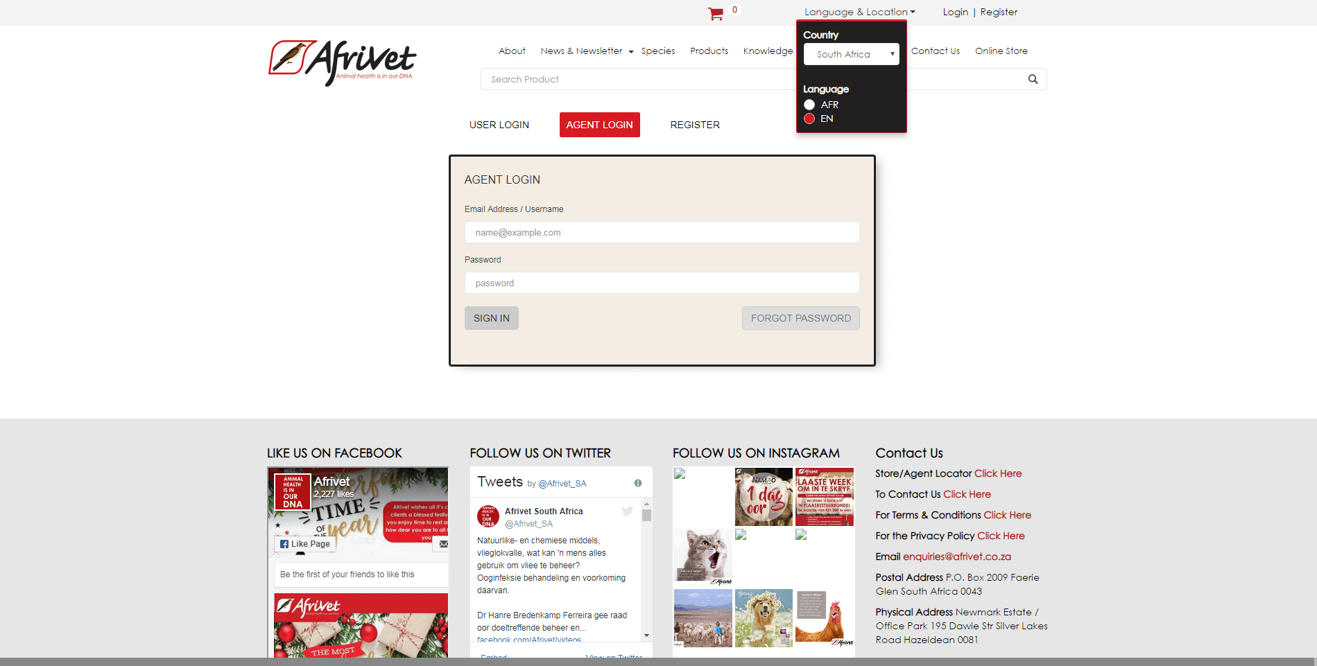 Afrivet Web app