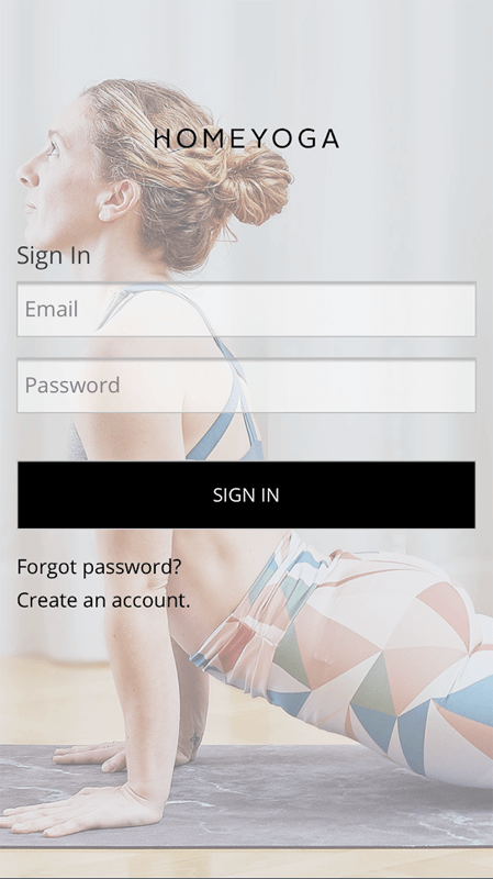 Homeyoga Mobile App