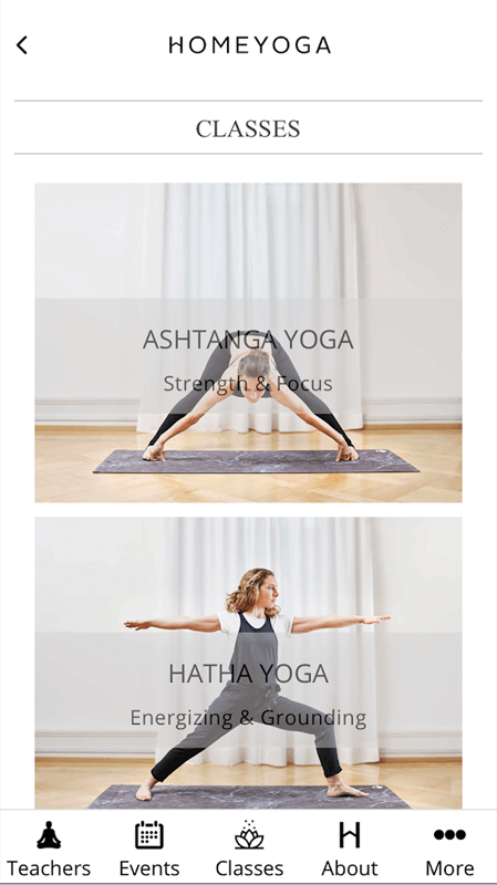 Homeyoga Mobile App