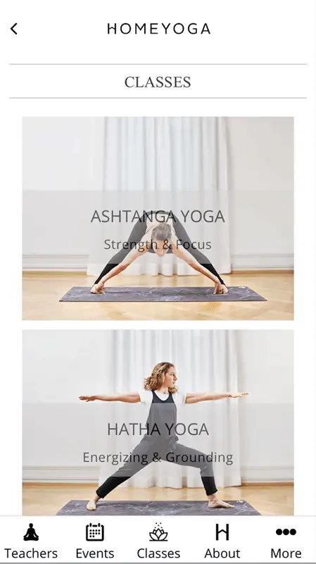 Homeyoga Mobile App