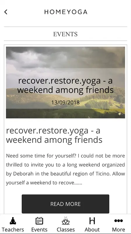 Homeyoga Mobile App