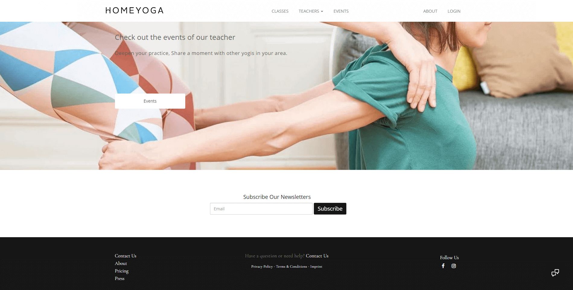 Homeyoga web App