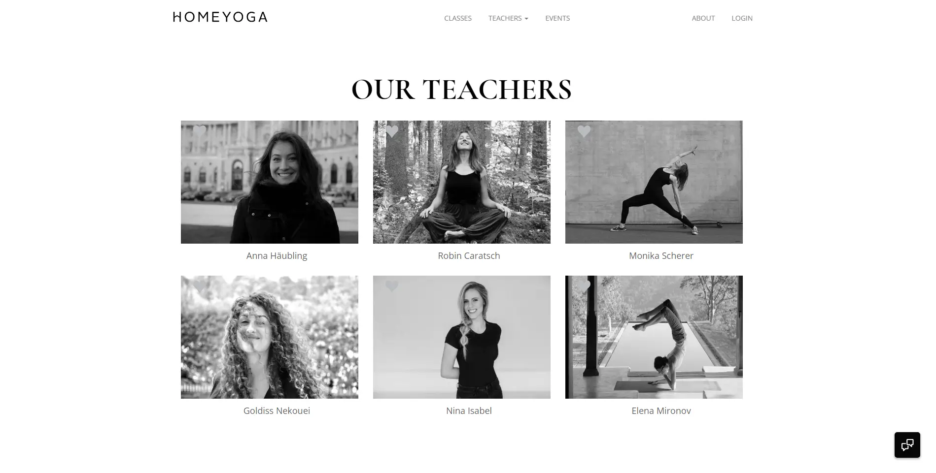 Homeyoga web App