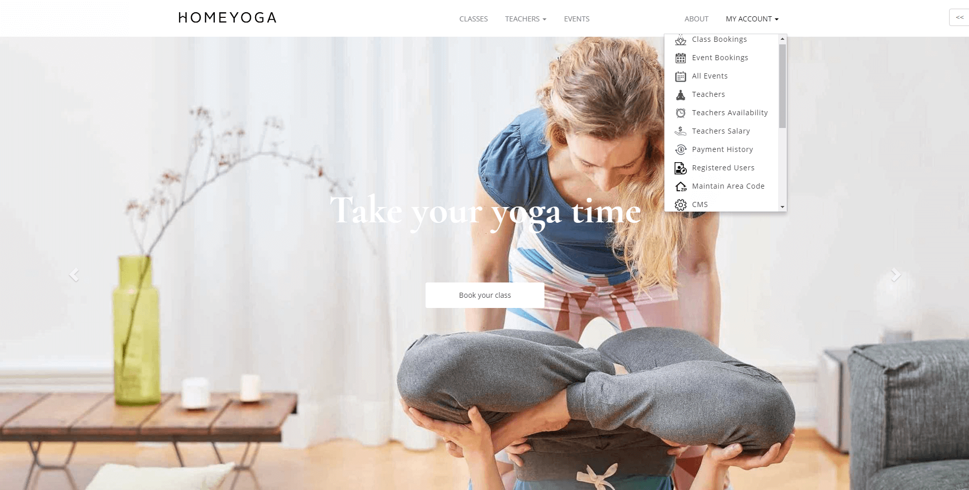 Homeyoga web App