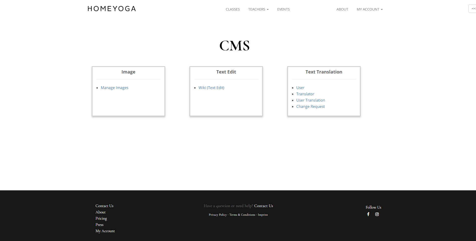 Homeyoga web App