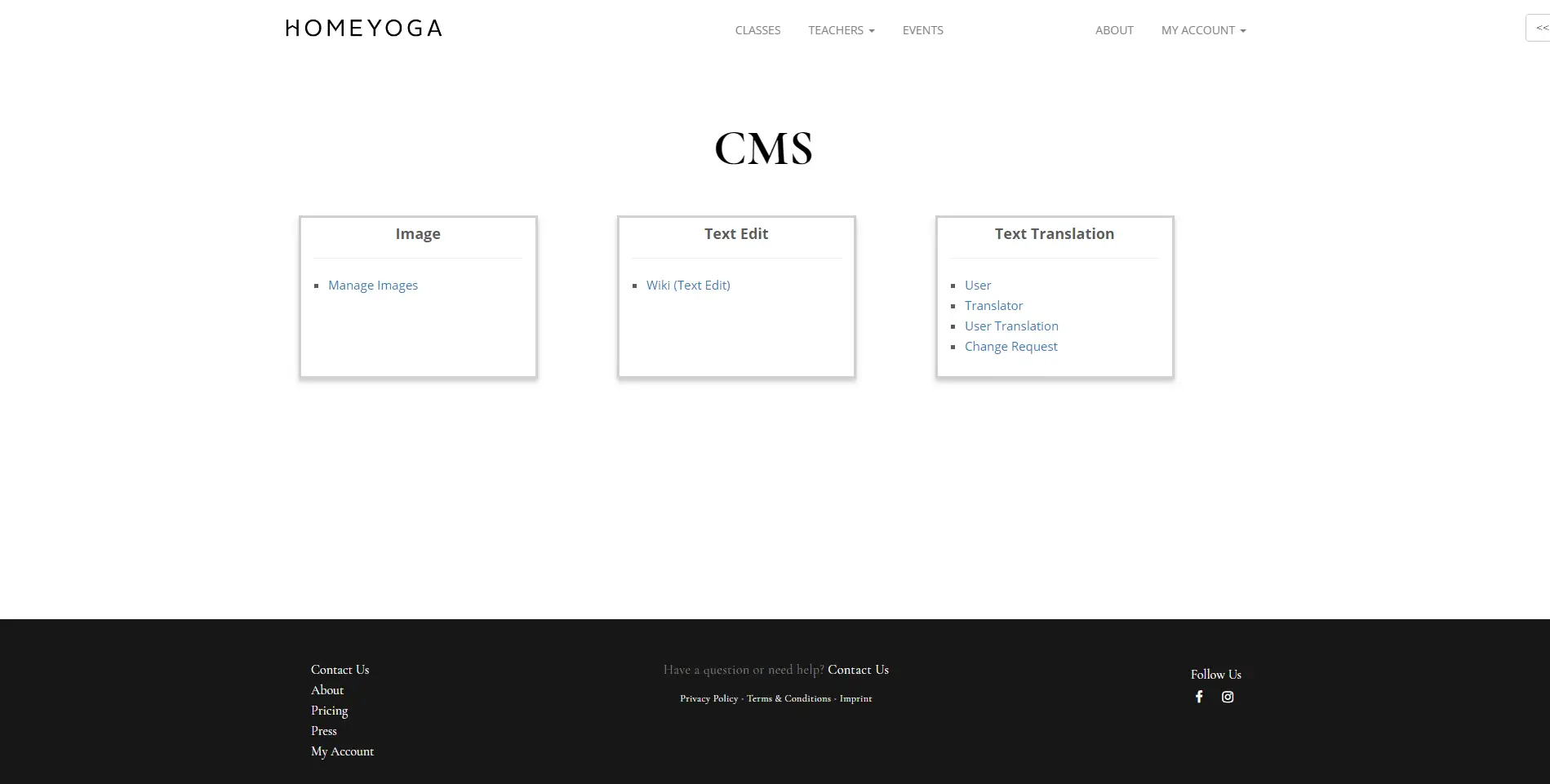 Homeyoga web App