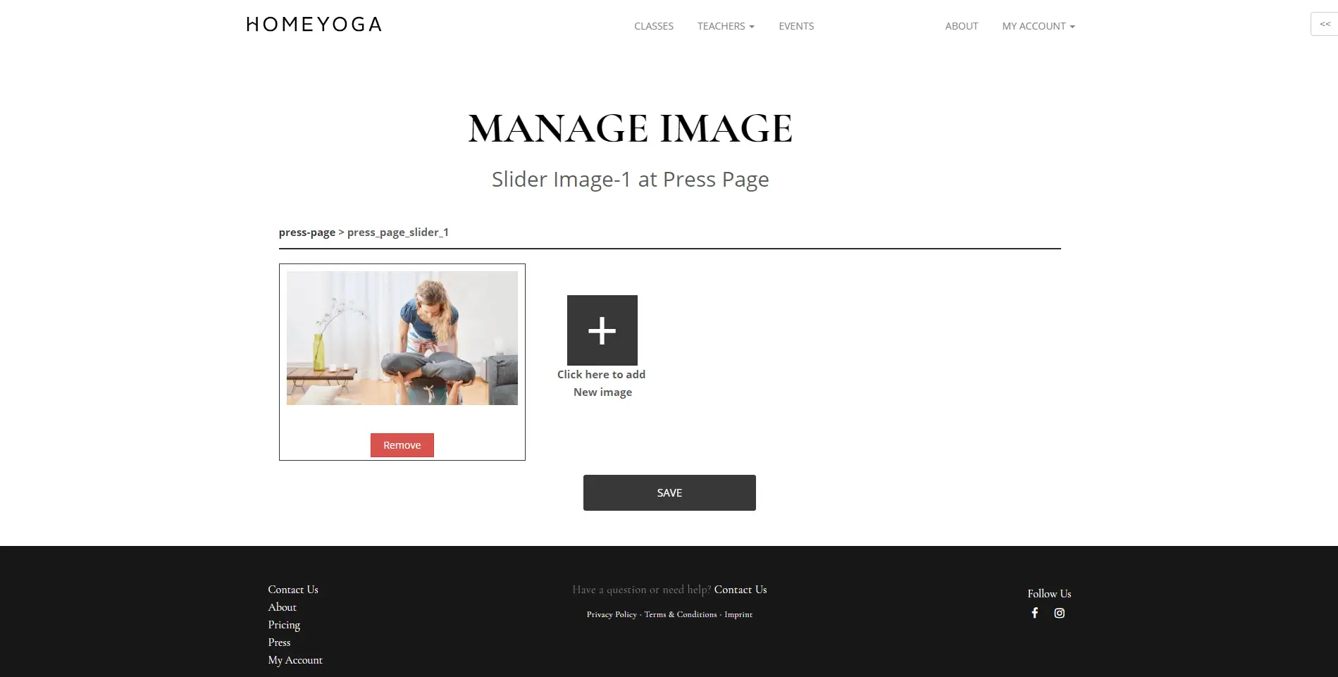 Homeyoga web App