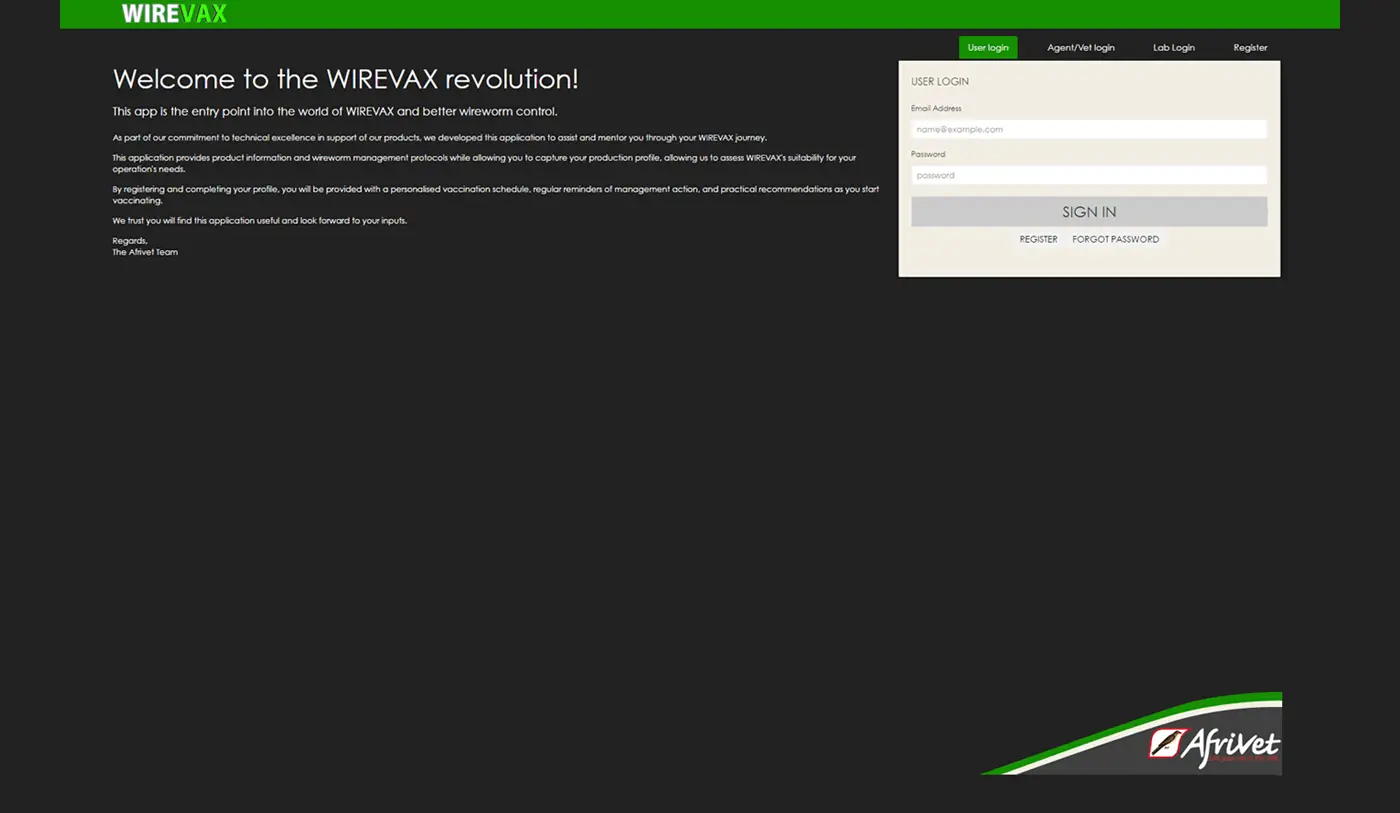 wirevax web app